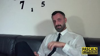 Preview 1 of Tied By Burglar - Tatted sub anally pounded