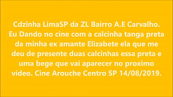 Preview 1 of Hustler Dorm Girl - cdzinha LimaSP dando no cine com a tanga preta da ex amante Elizabete pro ativo Interlago 14082019