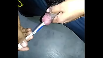 Preview 3 of Father Saw Fucking My Daughter - Big brush inseration in peehole
