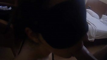 Preview 3 of Orgy Shows - Sumisa atada y con los ojos vendados come polla de rodillas