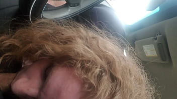Preview 3 of Saxx 18 - CurlyyRed bbw redhead gives roadhead on country roads