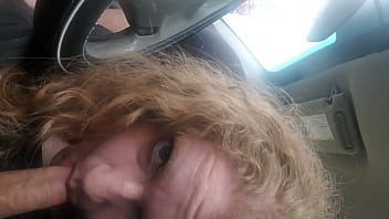 Preview 4 of Saxx 18 - CurlyyRed bbw redhead gives roadhead on country roads