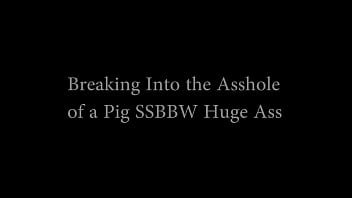 Preview 1 of Massage Threesome Russia - BrazilianBigButts.com Breaking Into the Asshole of a Pig SSBBW Huge Ass