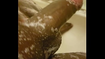 Preview 1 of Old Andold - Stroking black dick in shower
