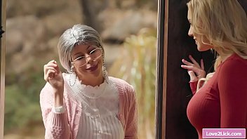 Preview 1 of Big Blck Krim - Stepteen fingers and licks her stepmom