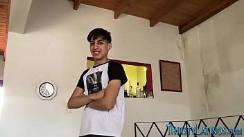 Preview 1 of Big Mom Sleeping Hotalroom Xxx - Latin twink rides big cock bareback for cum