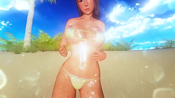 Preview 1 of Sophia Leon And Brother - 【Honeyselect&times_MMD】『Sweet Devil』Swimsuit