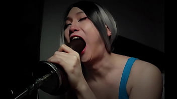 Preview 1 of Poolish Xxx - Solo Dildo Sucking in the Dark - S016.1