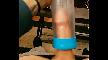 Preview 2 of Shemale Gloryhole Covered Cum - Me stroking