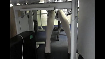 Preview 3 of Darty Moom - Under her desk at work