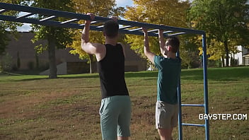 Preview 1 of Veronica Vanoza Bride - Post Workout Gay step Sibling Rivalry | GayStep