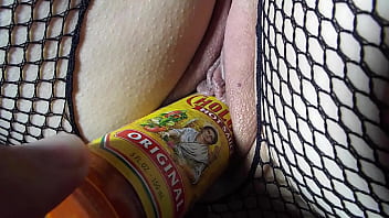 Preview 2 of Prohub Japanese - hot sauce bottle in nicki, s pussy