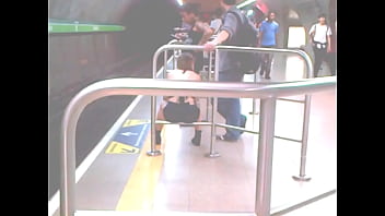 Preview 1 of Sohat Rat Nxxx - Tattooed girl waiting for the subway