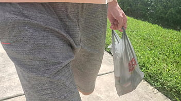 Preview 1 of Fresh Tube Porn Bra Less - Freeballing walking home