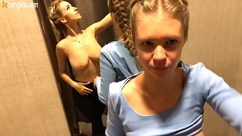 Preview 3 of Mombigmelon - 3xcamgirls Two girls play in changing room