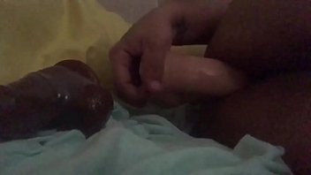 Preview 3 of Granny Femdom Facesitting Scat - Fucking myself with two dildos