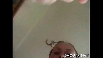 Preview 4 of Cum Between Tit Fuck In Shirt - Dink enters cooter of a prodigious brunette young floozy Tanya
