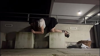 Preview 4 of Russia Uncensored Film - Sissy Dildo training in public