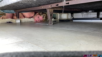 Preview 4 of 18school Lolo - Stepmom gets fucked while stuck under the bed - Erin Electra