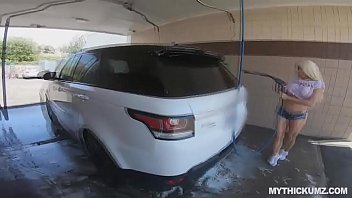 Preview 2 of Zoey Suck - Thickie from car wash rides random dudes hard cock
