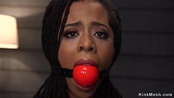 Preview 2 of Estim 996 - Anal threesome for ebony slave