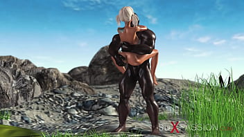 Preview 4 of Rohit Xx - Anal sex on the jungle! A sexy girl dreams to have sex with a black man on a lost island