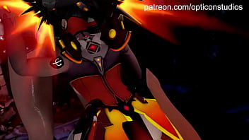 Preview 1 of Face And Tits - Does Mercy lick a dick a day Overwatch licks cock 3D Animation Blender