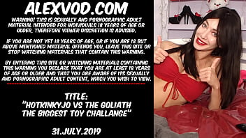 Preview 1 of Raw Copsundefined - Hotkinkyjo vs Goliath The Biggest Toy Challange (fisting,  gape &amp_ prolapse included)