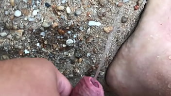 Preview 3 of Blonde Bukkak - Piss at the Beach