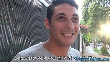 Preview 1 of Mom Shares Son With Her Sister - Straight latino twink gobbles