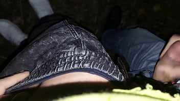Preview 2 of Finland Porn Vk - Public cruising in local forest becomes hotter when a thick mature load creampies young twink mouth