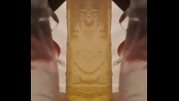 Preview 1 of Small Girl Boobs 18 Years - MIRRanuz-42 20241108 DP rub new FORESKIN on 10inch BBC Dildo Fuck my Anus with my Penis snug in my Rectum Warning Mucus drips a bit MESSY