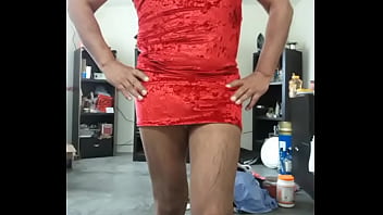 Preview 1 of Lurn To Fisting My Slave - Mini vestido rojo