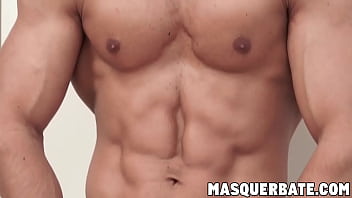 Preview 1 of Pumping Guys Gangbang White3 - Yummy stud jerks off his hard ramrod for his future boss man