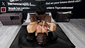 Preview 2 of Big Black Anal Dick - Destroying my friend&#039_s tight pussy - Roblox