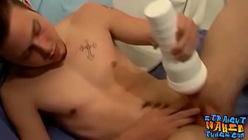 Preview 3 of Miho Saito - Straight twink Billy fucks pocket pussy before cumming solo