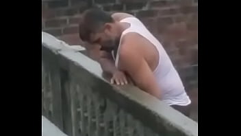 Preview 1 of Neck Cut - Desi uncle masturbating his monster cock at roof