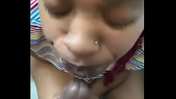 Preview 2 of Milk Tipa Milk Bahir Kora - Ebony cumshot facial in the bathroom