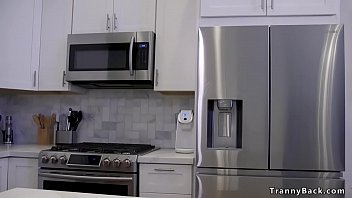 Preview 2 of Hot Xxx Sexx Rab X - Peeping tom fucked by big tits shemale
