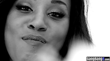 Preview 2 of Dannyd Mother - Open minded ebony babe gangbanged by horny guys big dicks