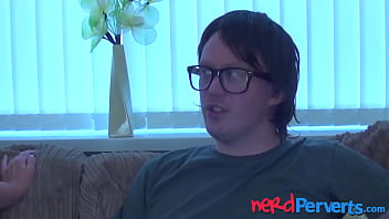 Preview 1 of Ricos Pesone - Mature British vixen sucks and fucks lucky nerd