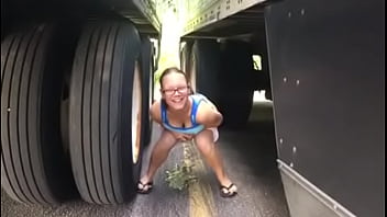 Preview 3 of Josie Ann Miller Eating Pussy - Public Pee