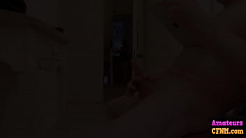Preview 1 of Mom And Beta Ke Sath - Horny voyeur babe sucks on cfnm dick