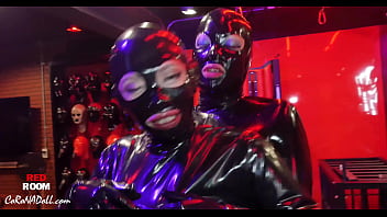 Preview 1 of Animalz Xxx Dag And Garl - rubber latex gasmask bondage Lock for a long time