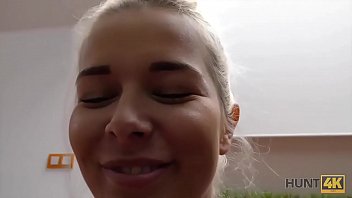 Preview 1 of Irotic Movie - HUNT4K. Young blonde miss hates her lover so why sells shaved pussy