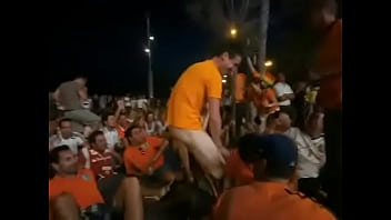 Preview 2 of Chubby Girl Full Sex Scandal - Guy Pantsed by Friend in Public