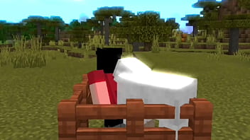 Preview 2 of Big Black Old Man - Steve sendo enrrabado por Ovelha ao som de MC GORILA no minecraft