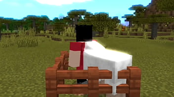 Preview 1 of Big Black Old Man - Steve sendo enrrabado por Ovelha ao som de MC GORILA no minecraft