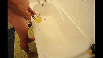Preview 1 of Butt Telegram - self piss enema shower