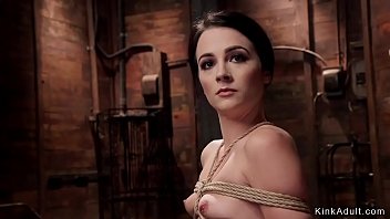Preview 1 of Girlol Cum - Petite brunette sub fucked with huge dick